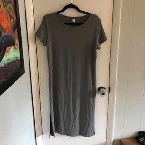Charcoal Midi T-Shirt Dress